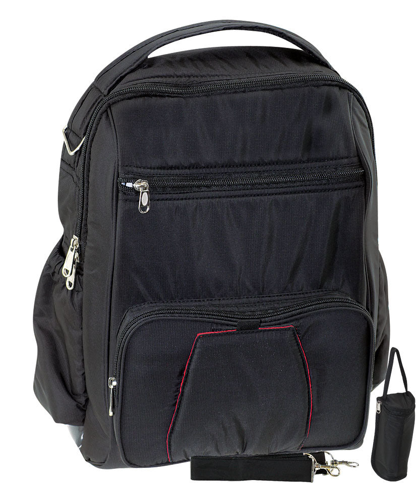 FIB Baby Nappy Backpack Bag Diaper Maternity Changing Travel - Black - SILBERSHELL