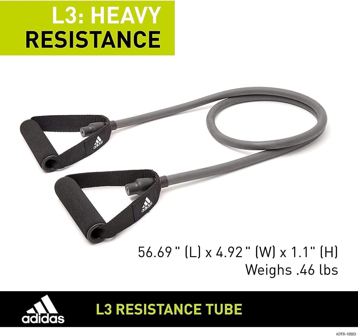 Adidas Resistance Tube Level 3 Elastic Bands Gym Fitness Yoga Workout Strap - SILBERSHELL