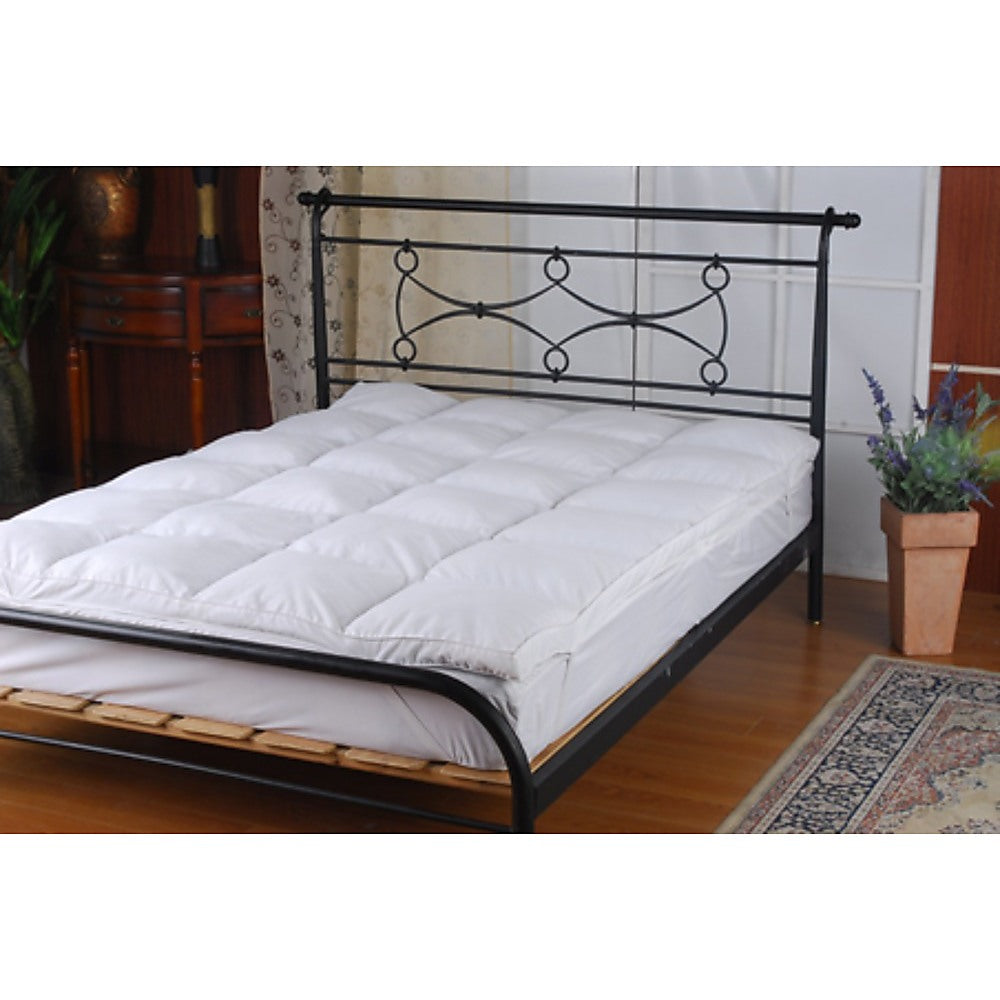 100% White Duck Feather Mattress Topper -KING - SILBERSHELL