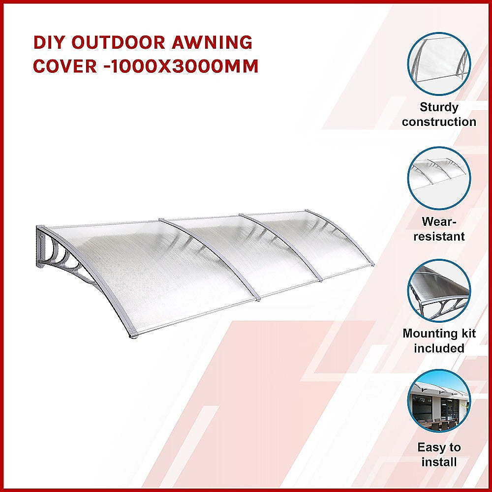 DIY Outdoor Awning Cover -1000x3000mm - SILBERSHELL