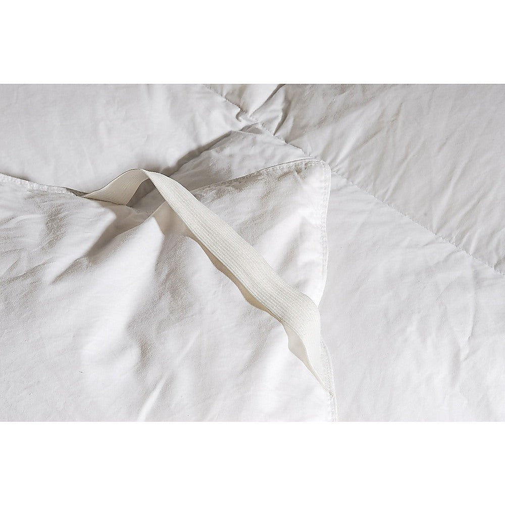 100% White Goose Feather Mattress Topper -Single - SILBERSHELL