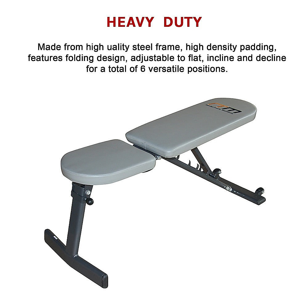 FID Flat Incline Decline Adjustable Bench Press - SILBERSHELL