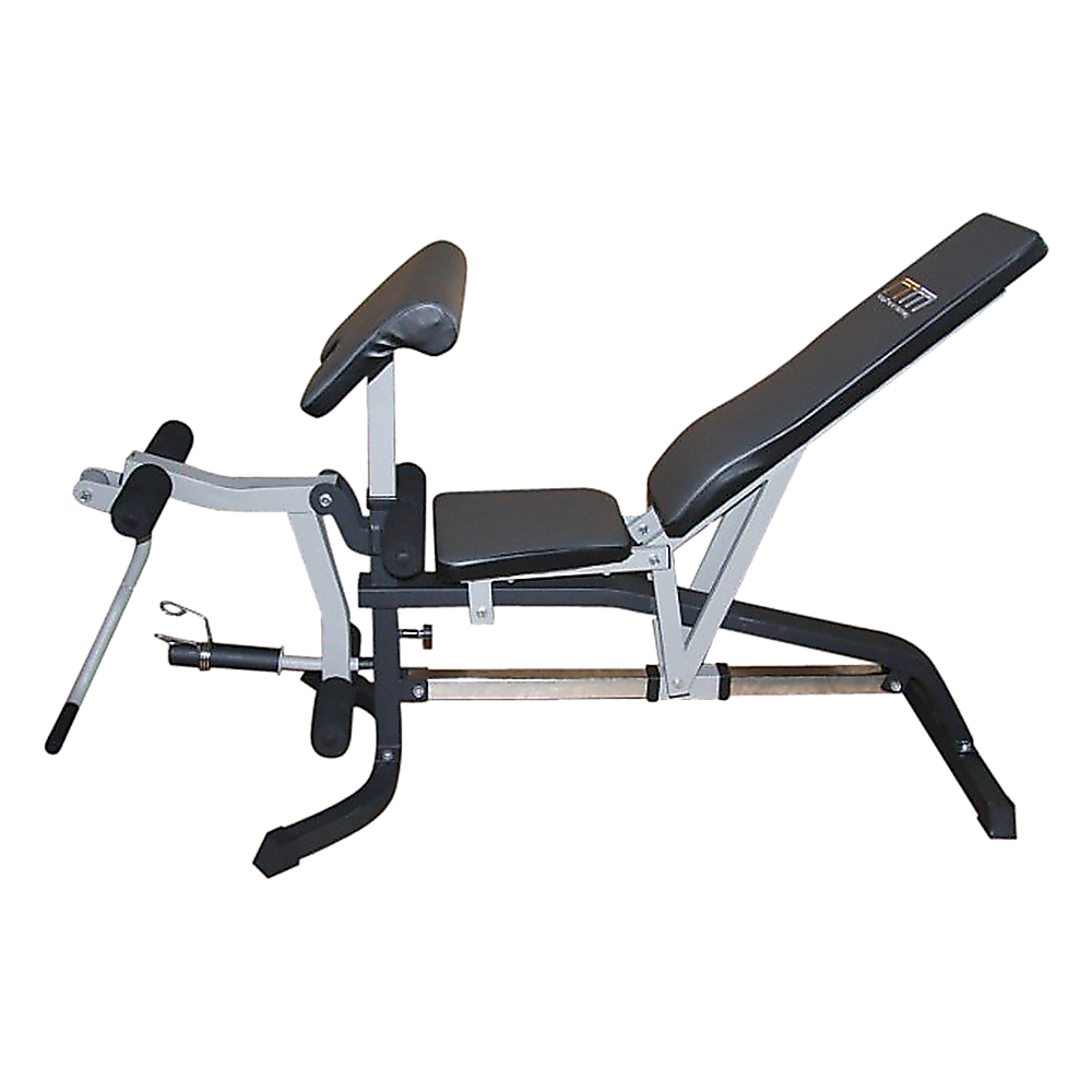 FID Flat Incline Decline Bench Press w/ Leg Extension - SILBERSHELL