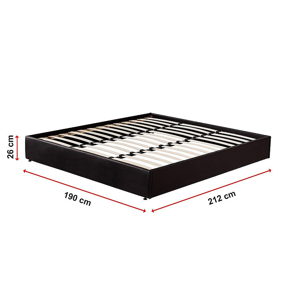 PU Leather King Bed Ensemble Frame - SILBERSHELL