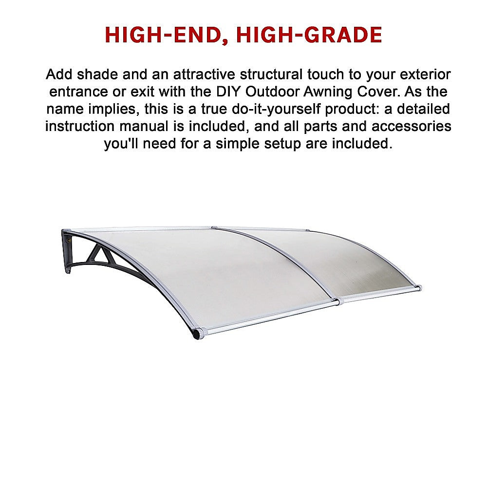 DIY Outdoor Awning Cover 1mx2m with Rain Gutter - SILBERSHELL