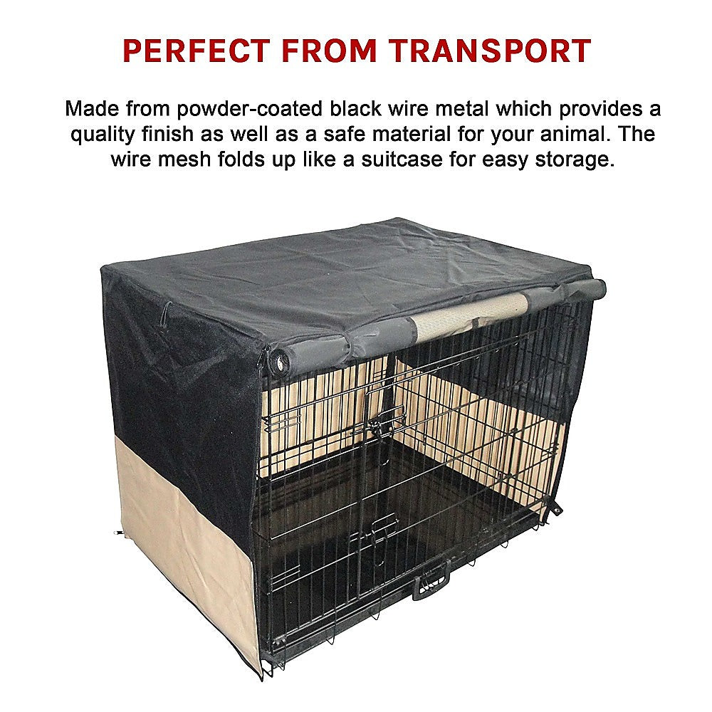 36" Pet Dog Crate with Waterproof Cover - SILBERSHELL