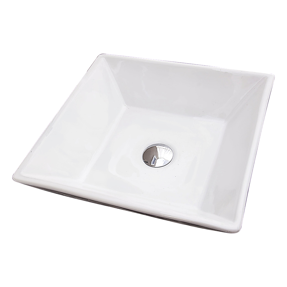 Bathroom Ceramic Rectangular Above Countertop Basin for Vanity - SILBERSHELL