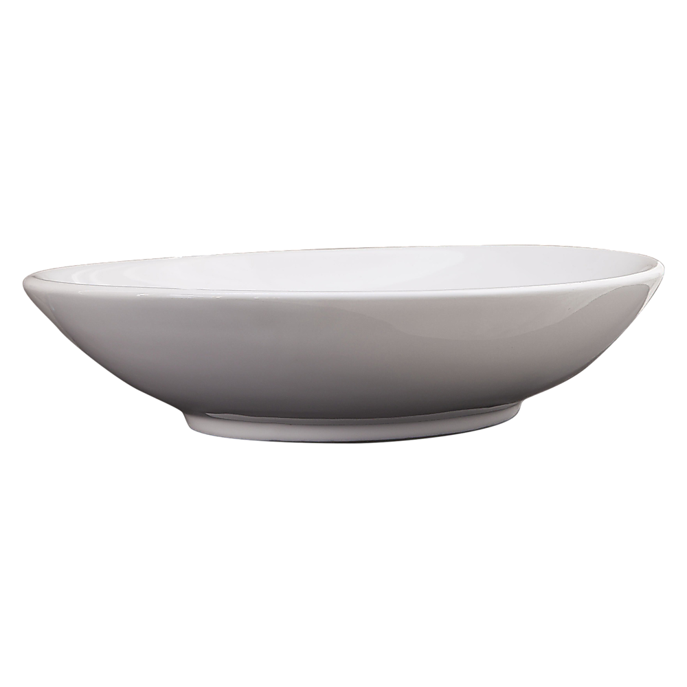 Bathroom Ceramic Oval Above Countertop Basin for Vanity - SILBERSHELL