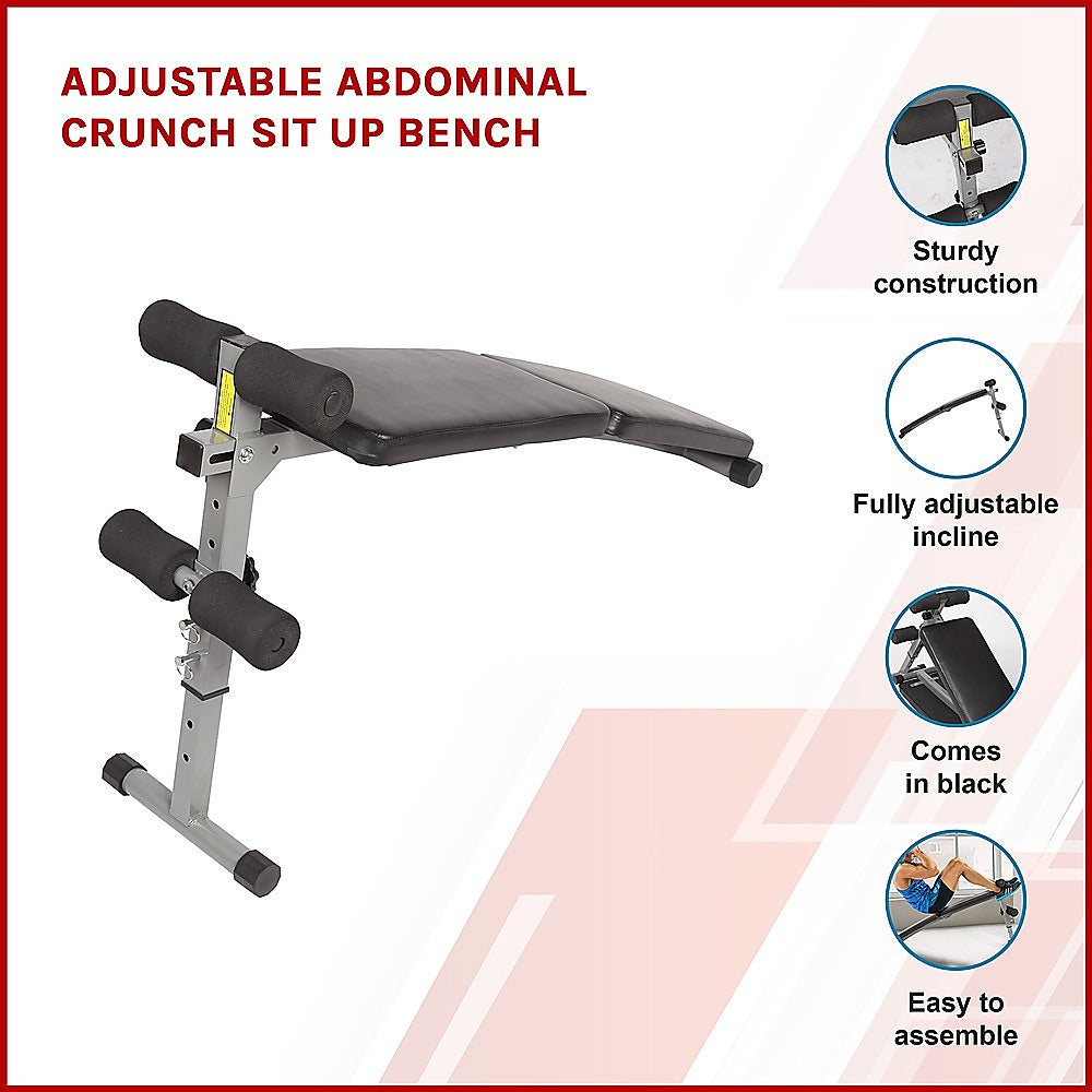 Adjustable Abdominal Crunch Sit Up Bench - SILBERSHELL