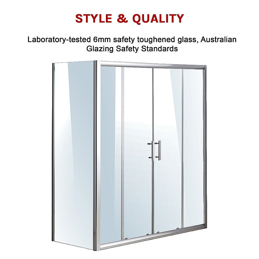 1700 X 700 Sliding Door Safety Glass Shower Screen By Della Francesca - SILBERSHELL