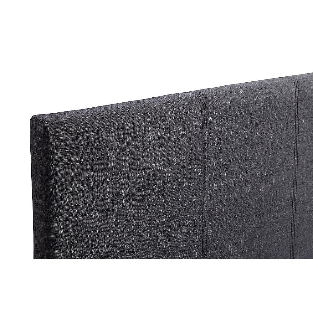 Single Linen Fabric Bed Frame Grey - SILBERSHELL