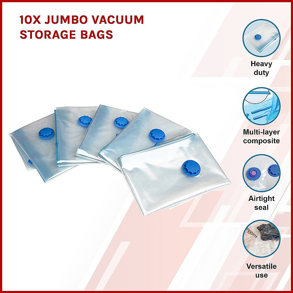 10X JUMBO Vacuum Storage Bags - SILBERSHELL