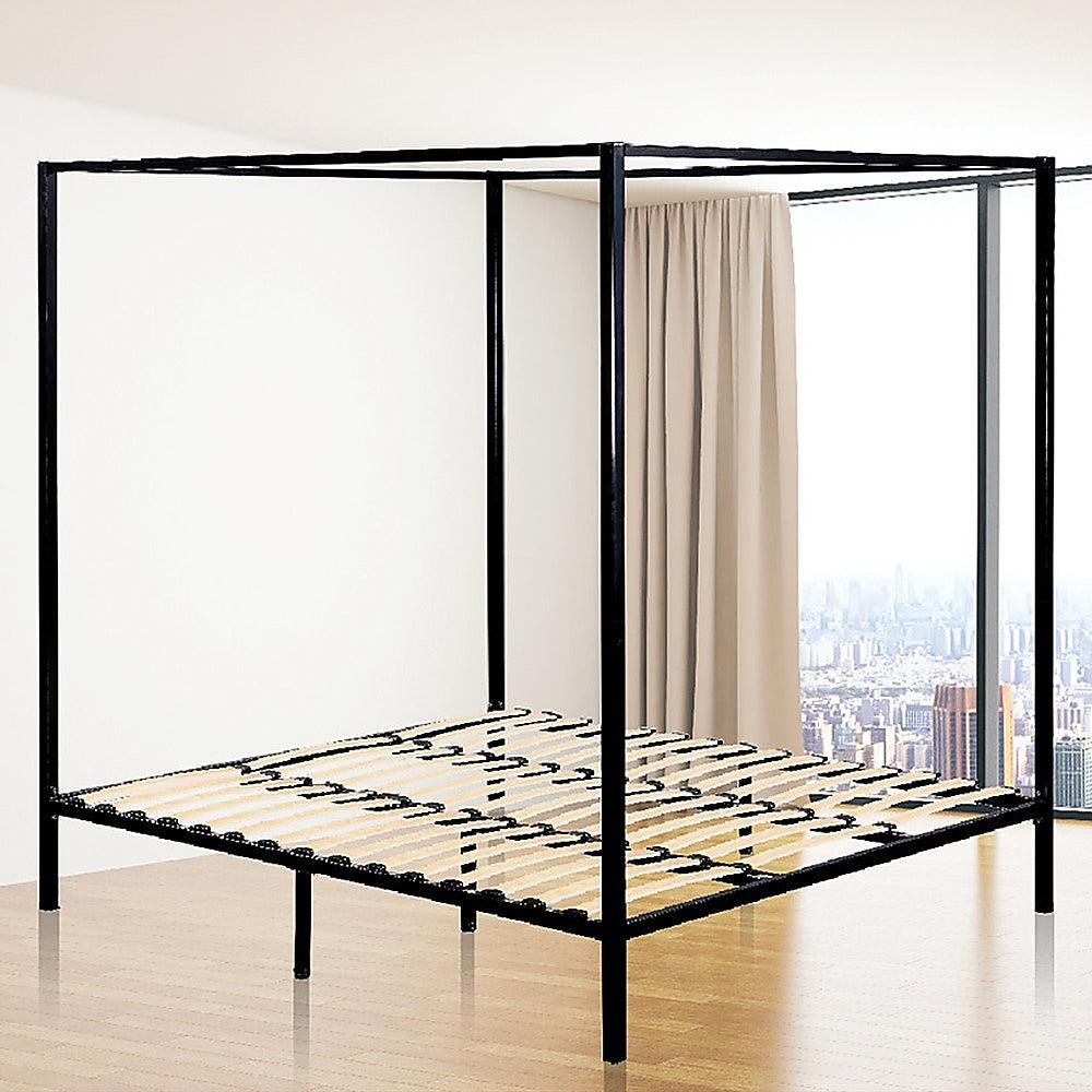 4 Four Poster King Bed Frame - SILBERSHELL