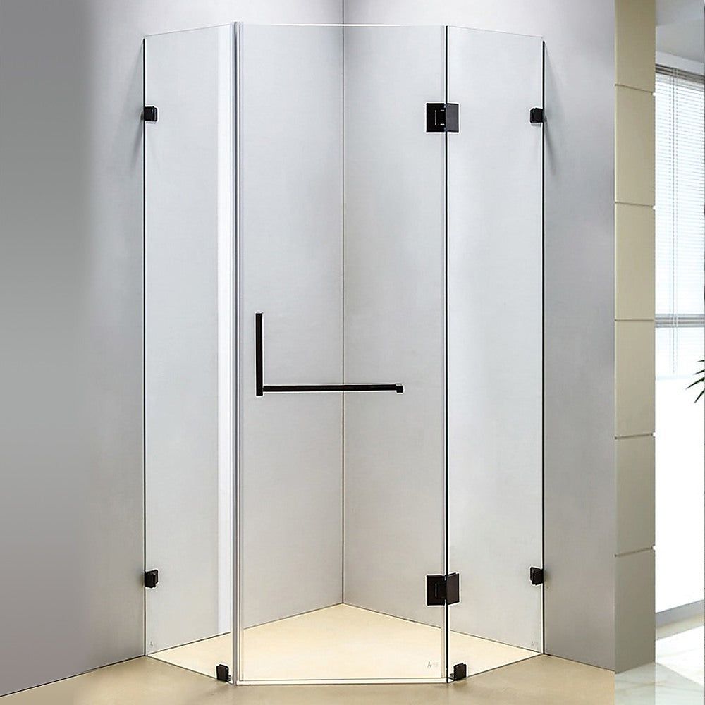 1000 x 1000mm Frameless 10mm Glass Shower Screen By Della Francesca - SILBERSHELL