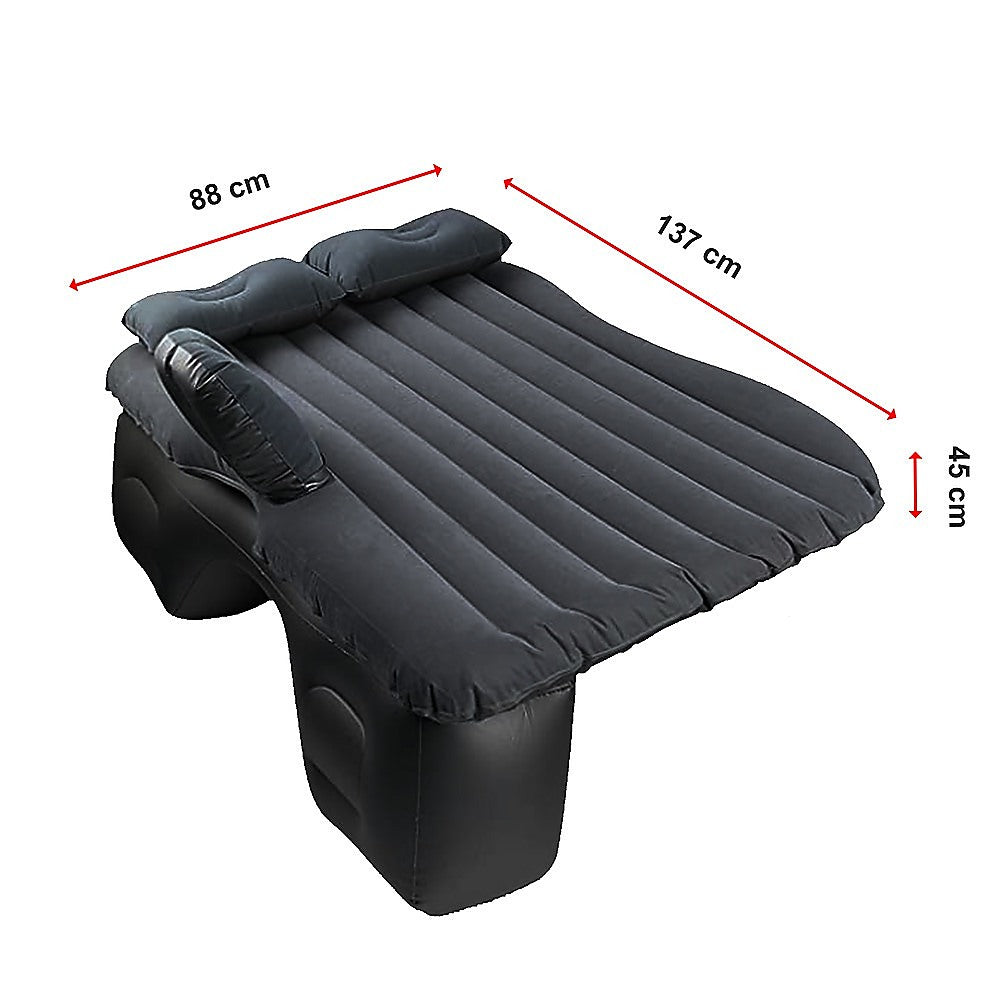 Inflatable Car Back Seat Mattress Portable Travel Camping Air Bed Rest Sleeping - SILBERSHELL