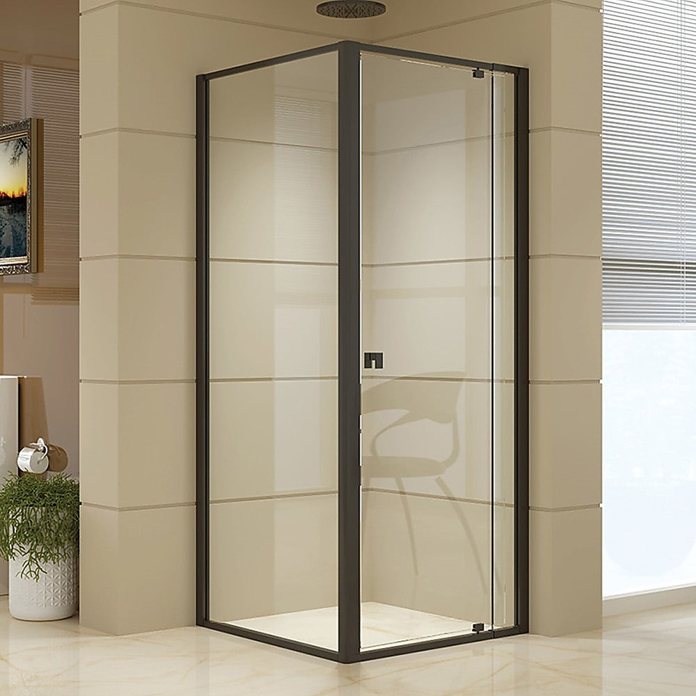 Semi Frameless Shower Screen (74~82)x 195cm & (77~80)x 195cm Side AS/NZS Glass - SILBERSHELL