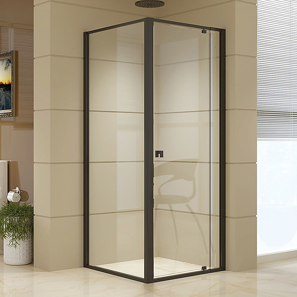 Semi Frameless Shower Screen (74~82)x 195cm & (89~92)x 195cm Side AS/NZS Glass - SILBERSHELL