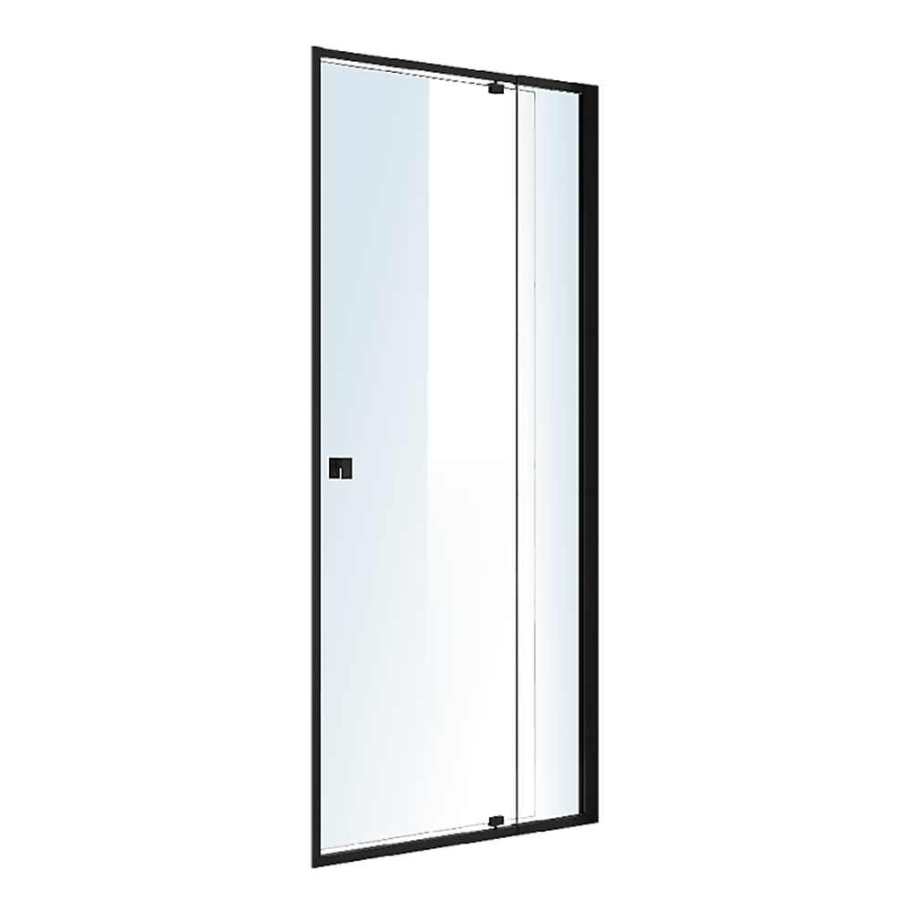 Adjustable Semi Frameless Shower Screen (82~90) x 195cm Australian Safety Glass - SILBERSHELL