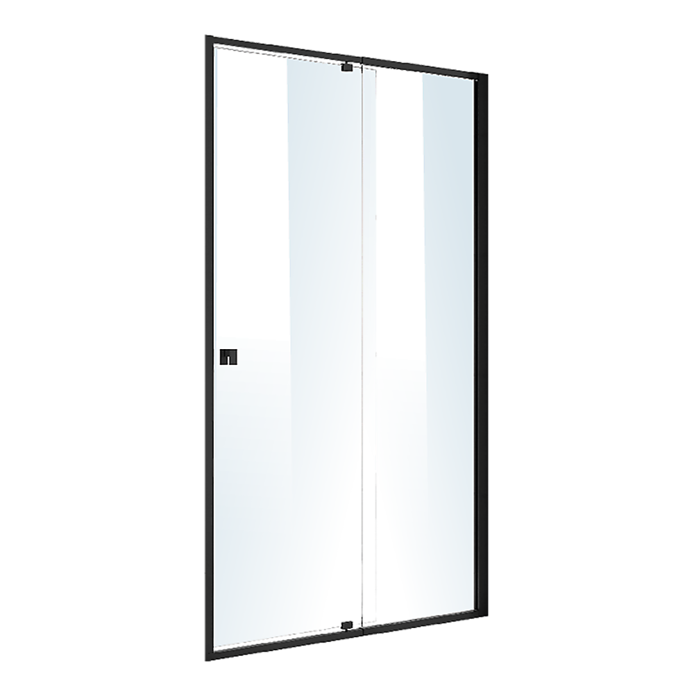 Adjustable Semi Frameless Shower Screen (114~122) x 195cm Australian Safety Glass - SILBERSHELL