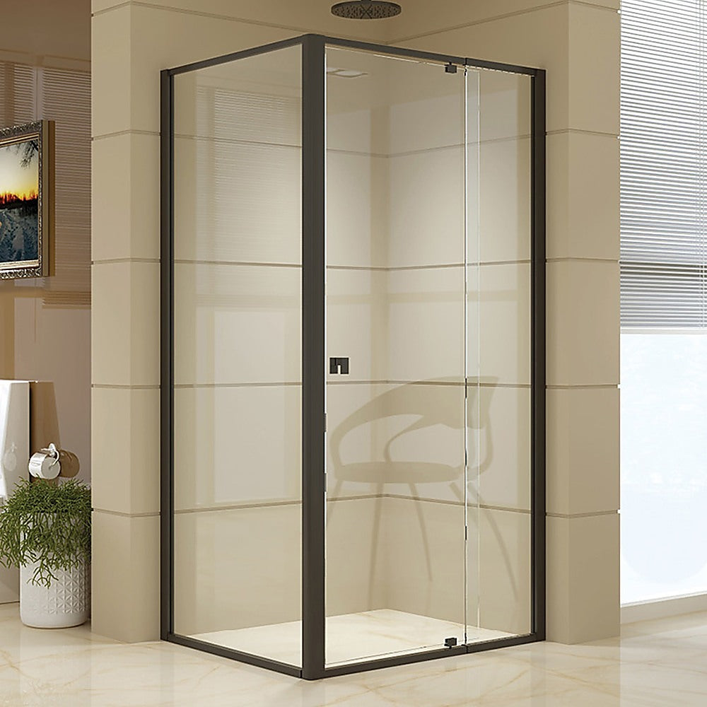 Semi Frameless Shower Screen (98~106)x 195cm & (77~80)x 195cm Side AS/NZS Glass - SILBERSHELL