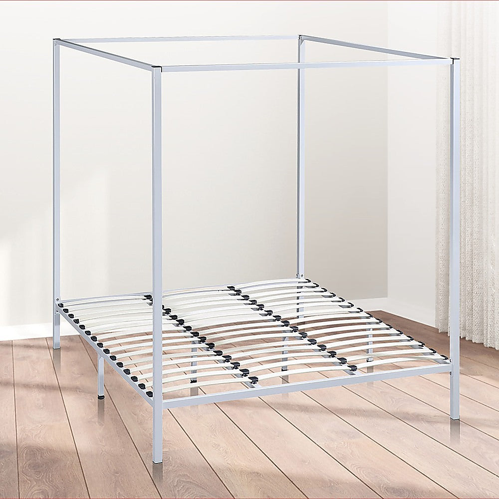 4 Four Poster King Bed Frame - SILBERSHELL