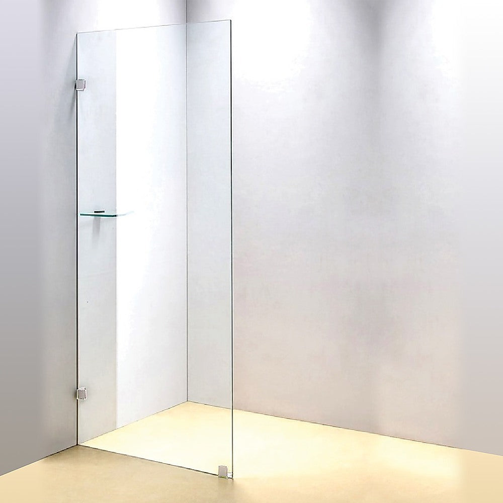 700 x 2000mm Frameless 10mm Safety Glass Shower Screen - SILBERSHELL