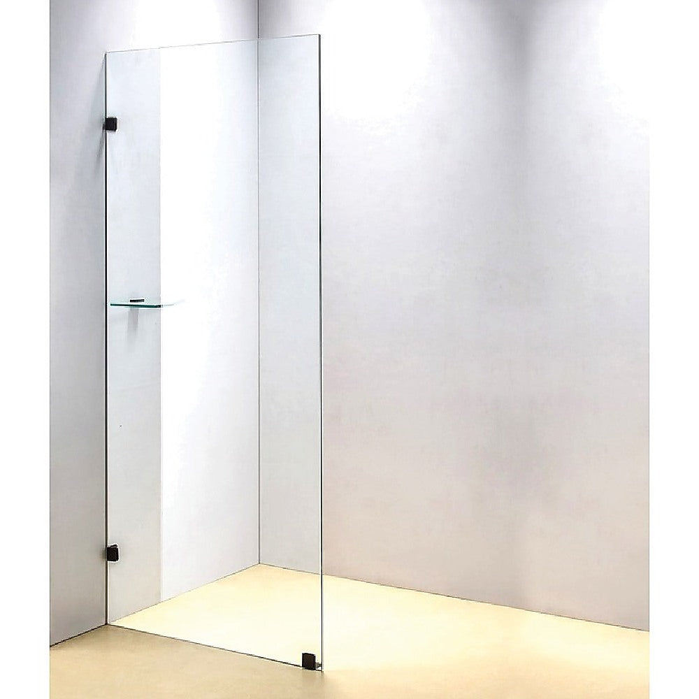 700 x 2000mm Frameless 10mm Safety Glass Shower Screen - SILBERSHELL