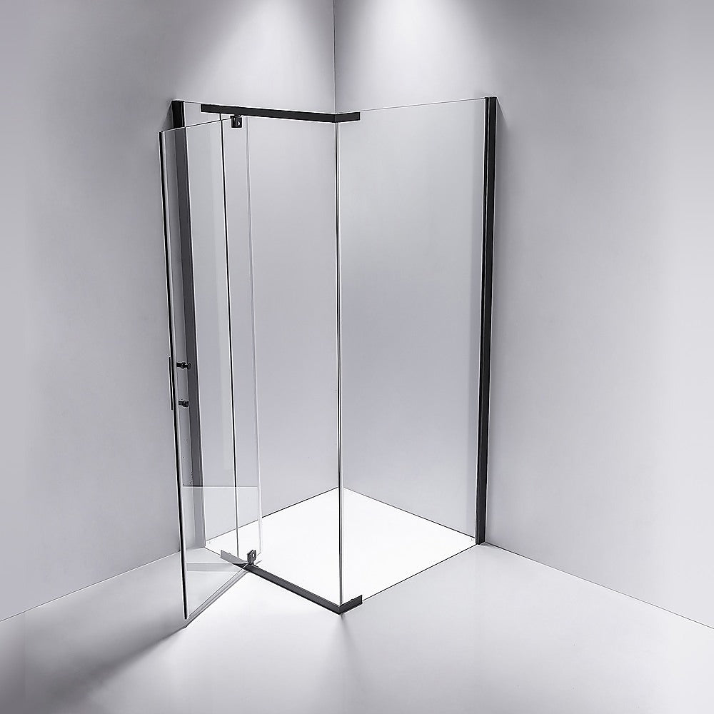 Shower Screen 1200x1000x1900mm Framed Safety Glass Pivot Door By Della Francesca - SILBERSHELL