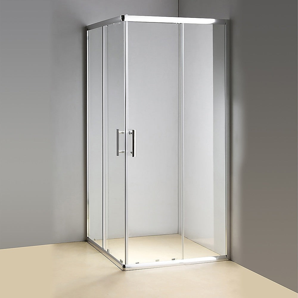 800 x 1200mm Sliding Door Nano Safety Glass Shower Screen By Della Francesca - SILBERSHELL