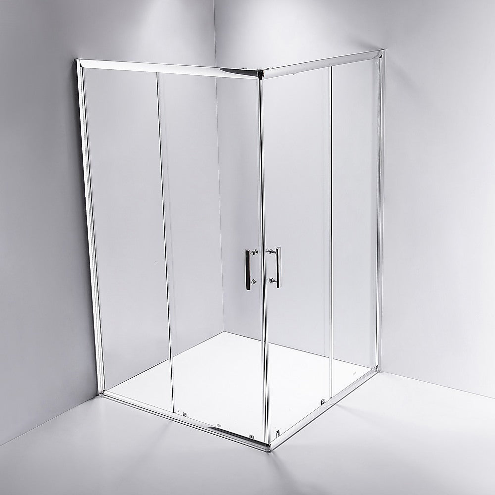 1000 x 1200mm Sliding Door Nano Safety Glass Shower Screen By Della Francesca - SILBERSHELL