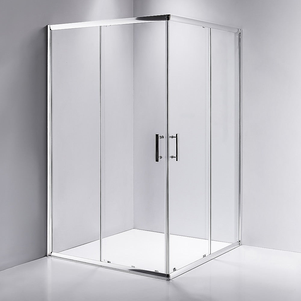 1200 x 1000mm Sliding Door Nano Safety Glass Shower Screen By Della Francesca - SILBERSHELL