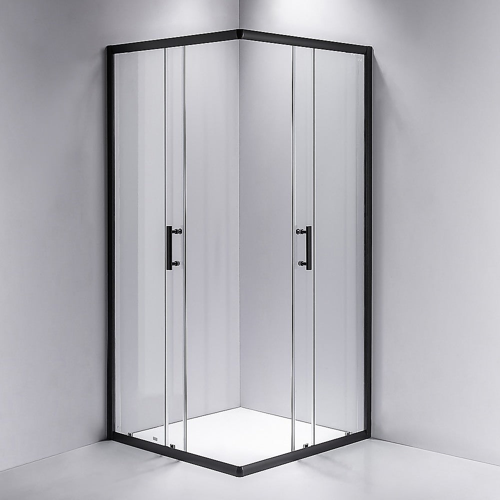 800 x 800mm Sliding Door Nano Safety Glass Shower Screen By Della Francesca - SILBERSHELL