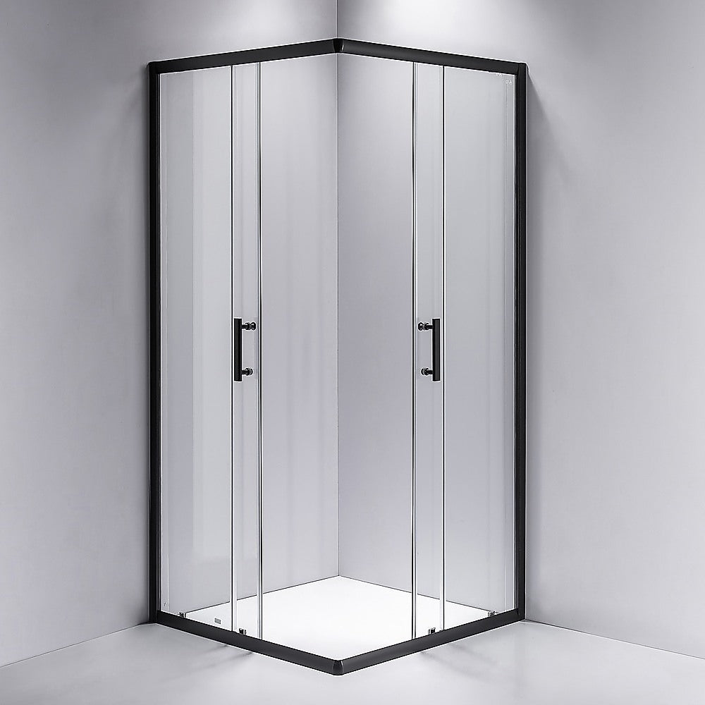 800 x 900mm Sliding Door Nano Safety Glass Shower Screen By Della Francesca - SILBERSHELL