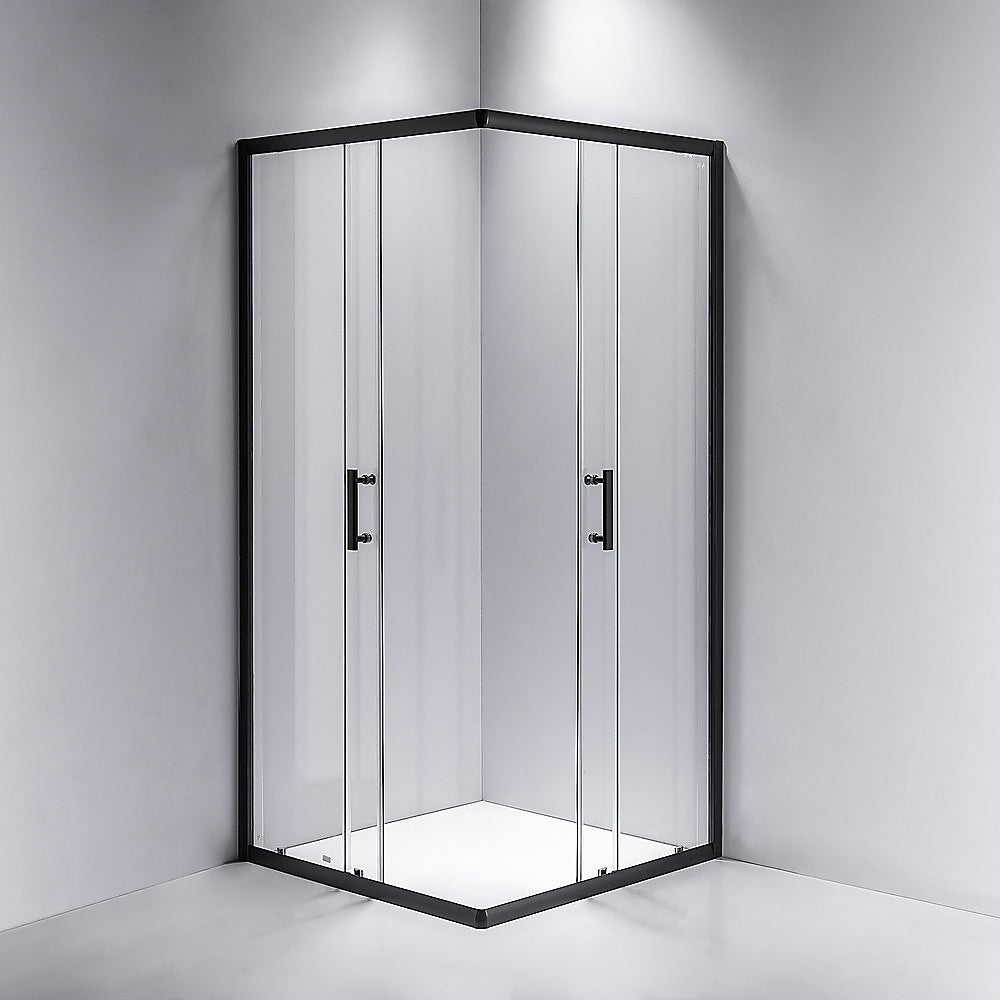 900 x 900mm Sliding Door Nano Safety Glass Shower Screen By Della Francesca - SILBERSHELL