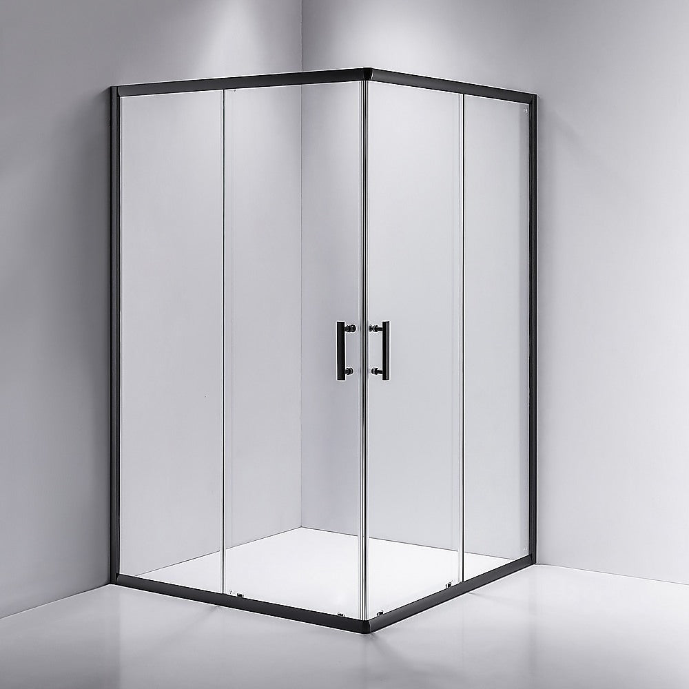 1200 x 900mm Sliding Door Nano Safety Glass Shower Screen By Della Francesca - SILBERSHELL