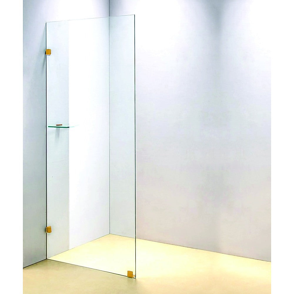 700 x 2000mm Frameless 10mm Safety Glass Shower Screen - SILBERSHELL