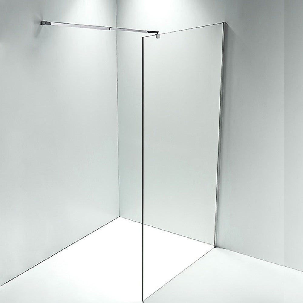 1000 x 2100mm Frameless 10mm Safety Glass Shower Screen - SILBERSHELL