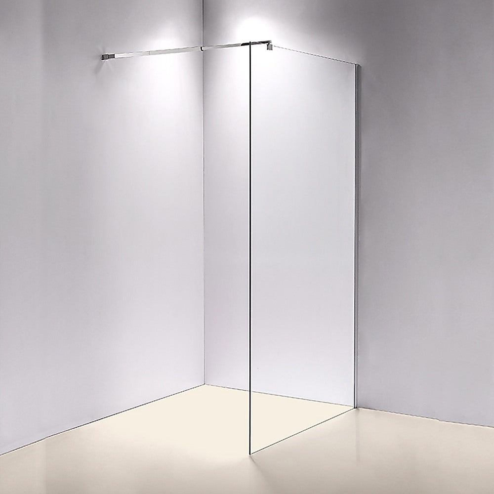 1100 x 2100mm Frameless 10mm Safety Glass Shower Screen - SILBERSHELL