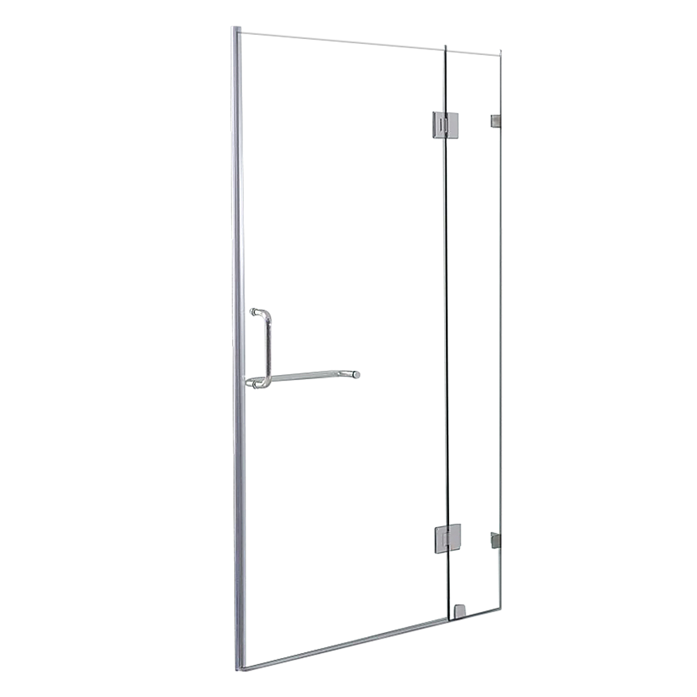 100 x 200cm Wall to Wall Frameless Shower Screen 10mm Glass By Della Francesca - SILBERSHELL