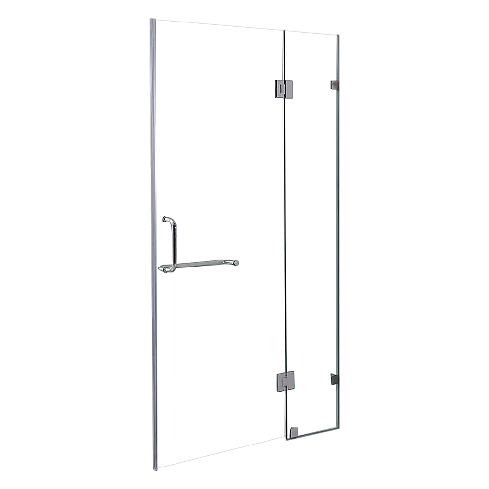 110 x 200cm Wall to Wall Frameless Shower Screen 10mm Glass By Della Francesca - SILBERSHELL