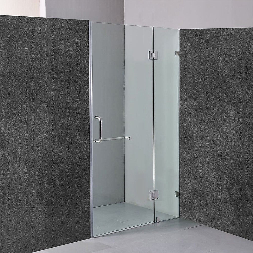 110 x 200cm Wall to Wall Frameless Shower Screen 10mm Glass By Della Francesca - SILBERSHELL