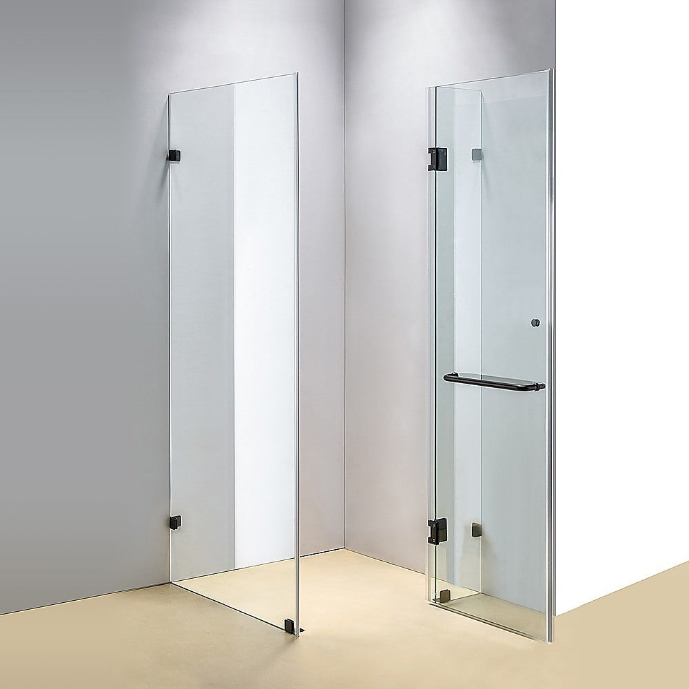 900 x 700mm Frameless 10mm Glass Shower Screen By Della Francesca - SILBERSHELL