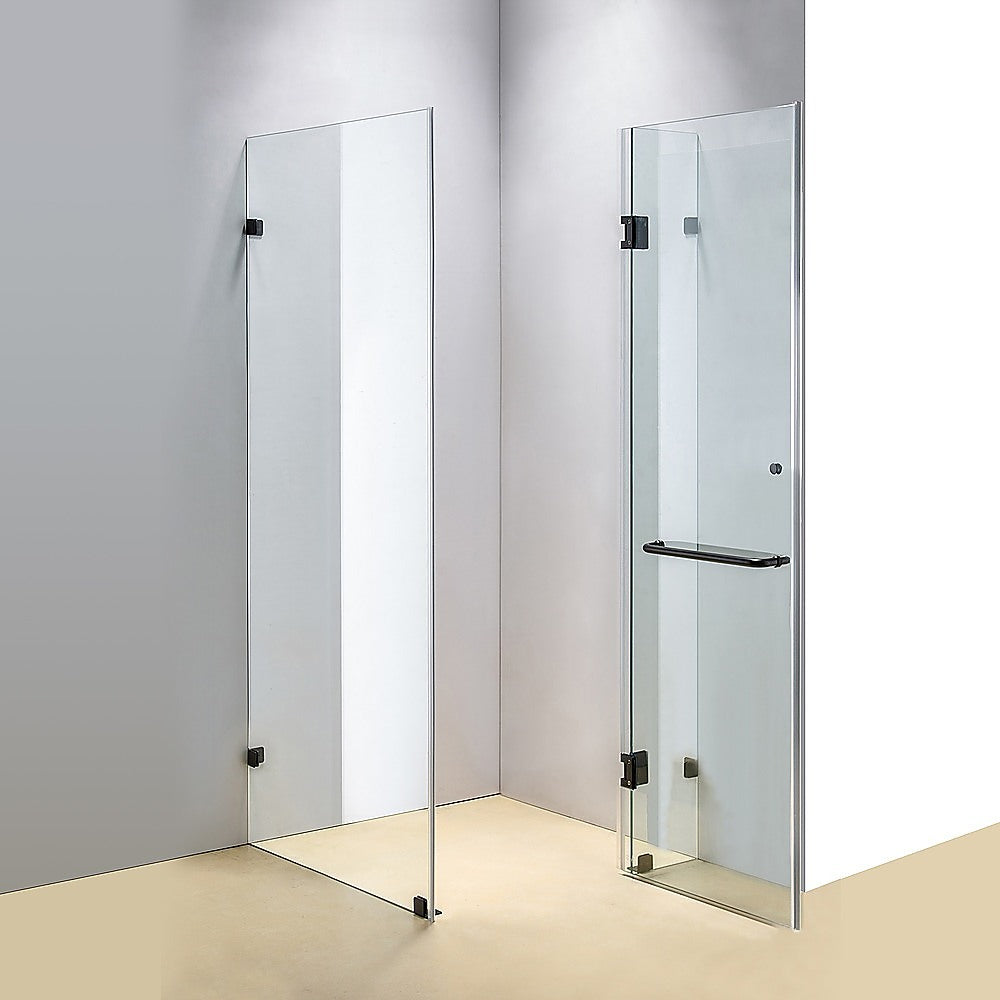 1100 x 900mm Frameless 10mm Glass Shower Screen By Della Francesca - SILBERSHELL