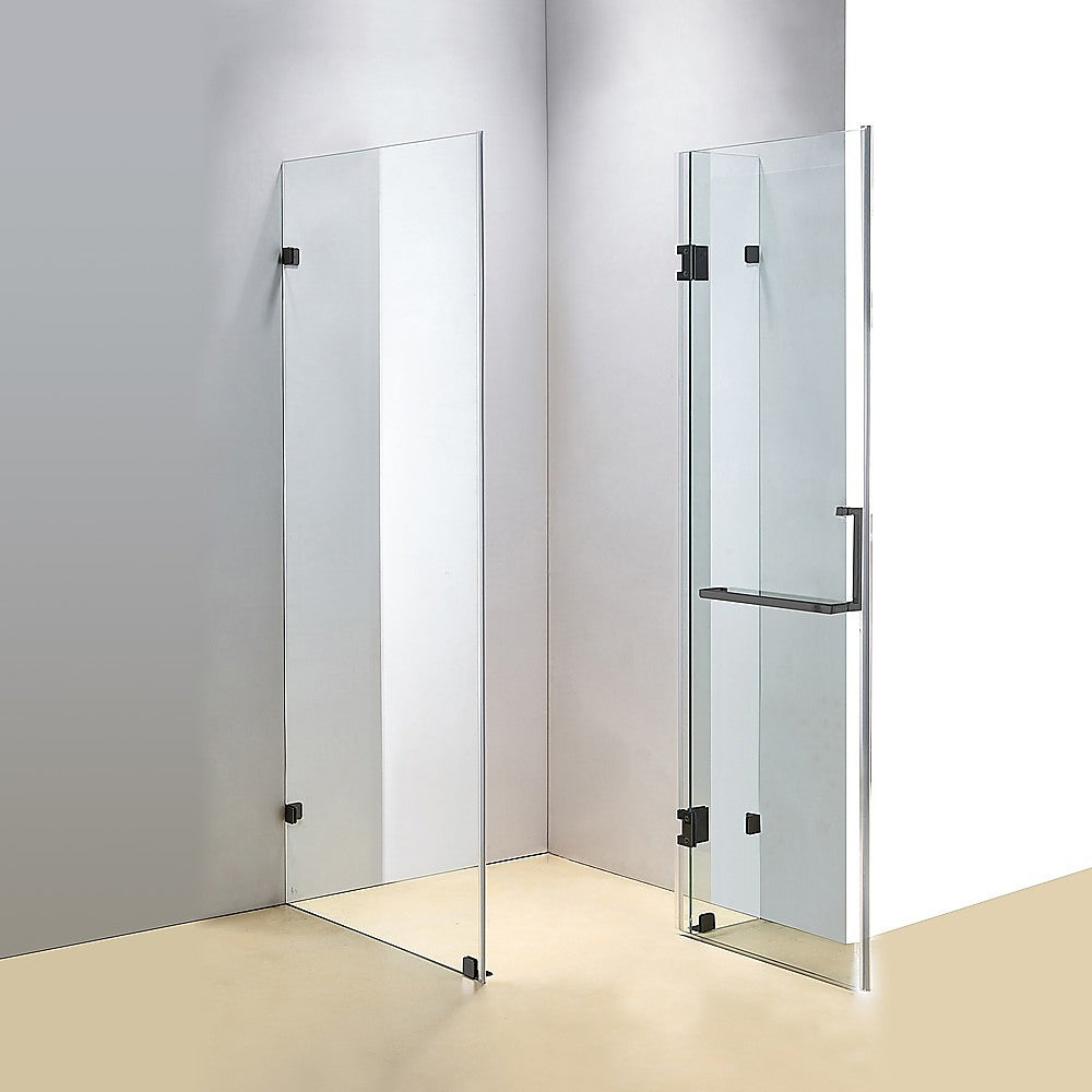 1100 x 800mm Frameless 10mm Glass Shower Screen By Della Francesca - SILBERSHELL