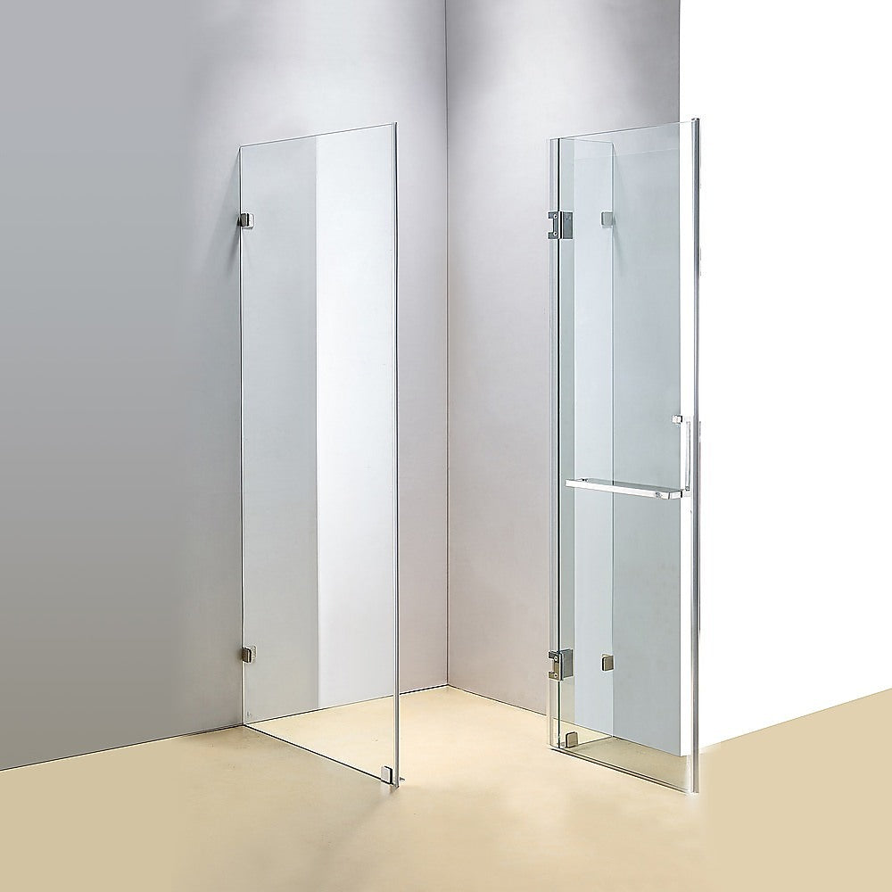 1200 x 800mm Frameless 10mm Glass Shower Screen By Della Francesca - SILBERSHELL