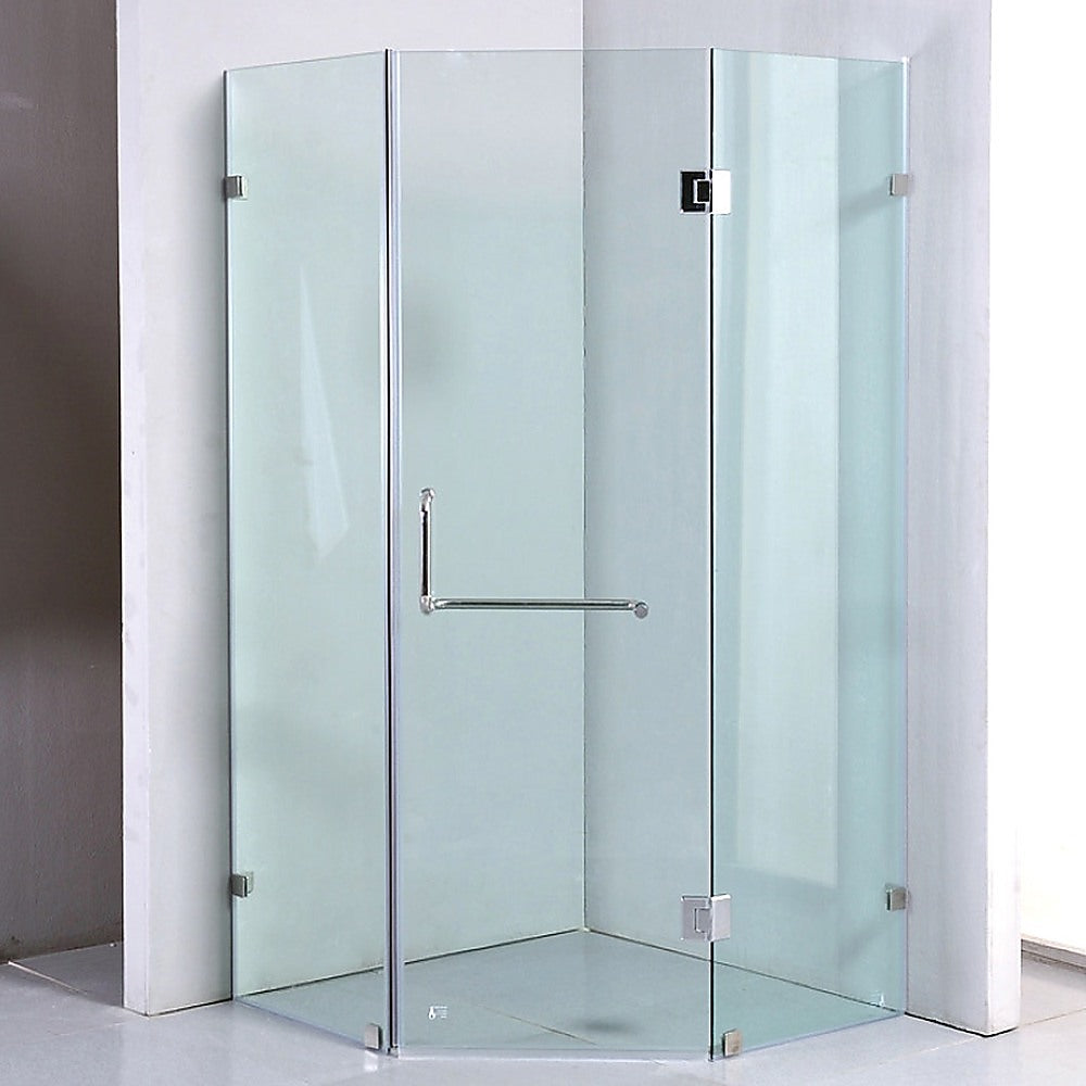 1000 x 1000mm Frameless 10mm Glass Shower Screen By Della Francesca - SILBERSHELL