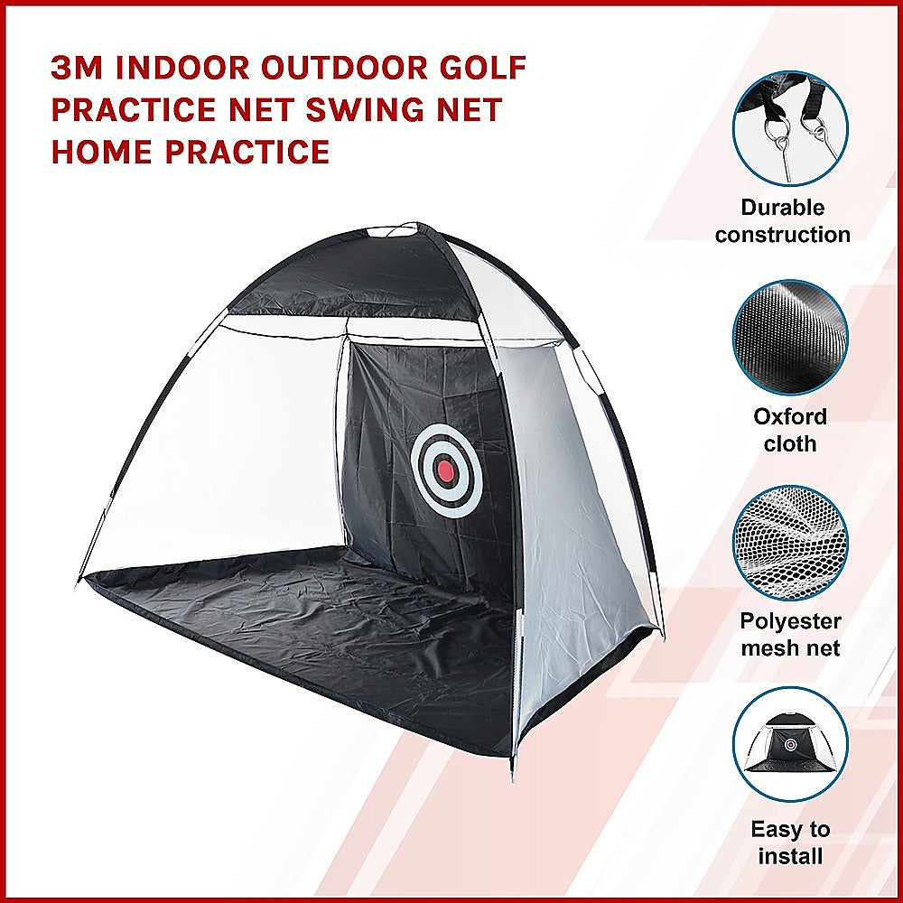 3m Indoor Outdoor Golf Practice Net Swing Net Home Practice - SILBERSHELL