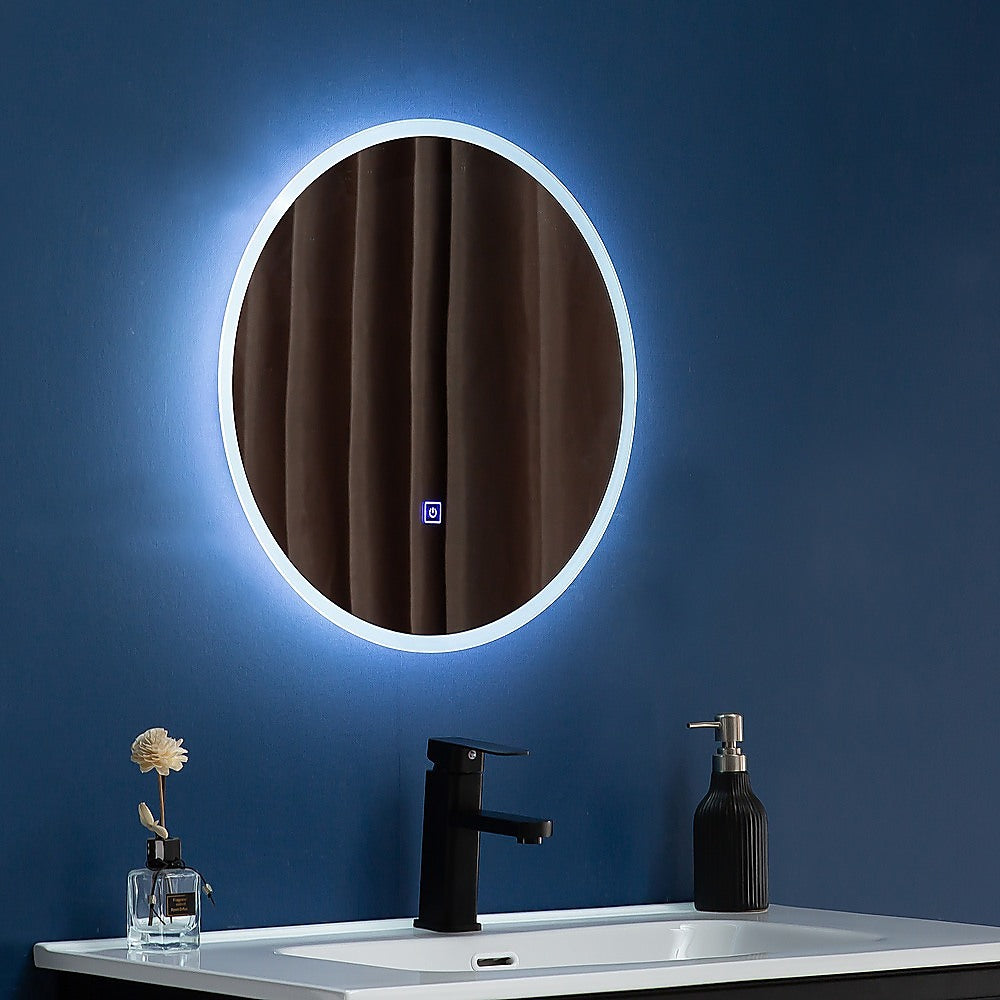 50cm LED Wall Mirror Bathroom Mirrors Light Decor Round - SILBERSHELL