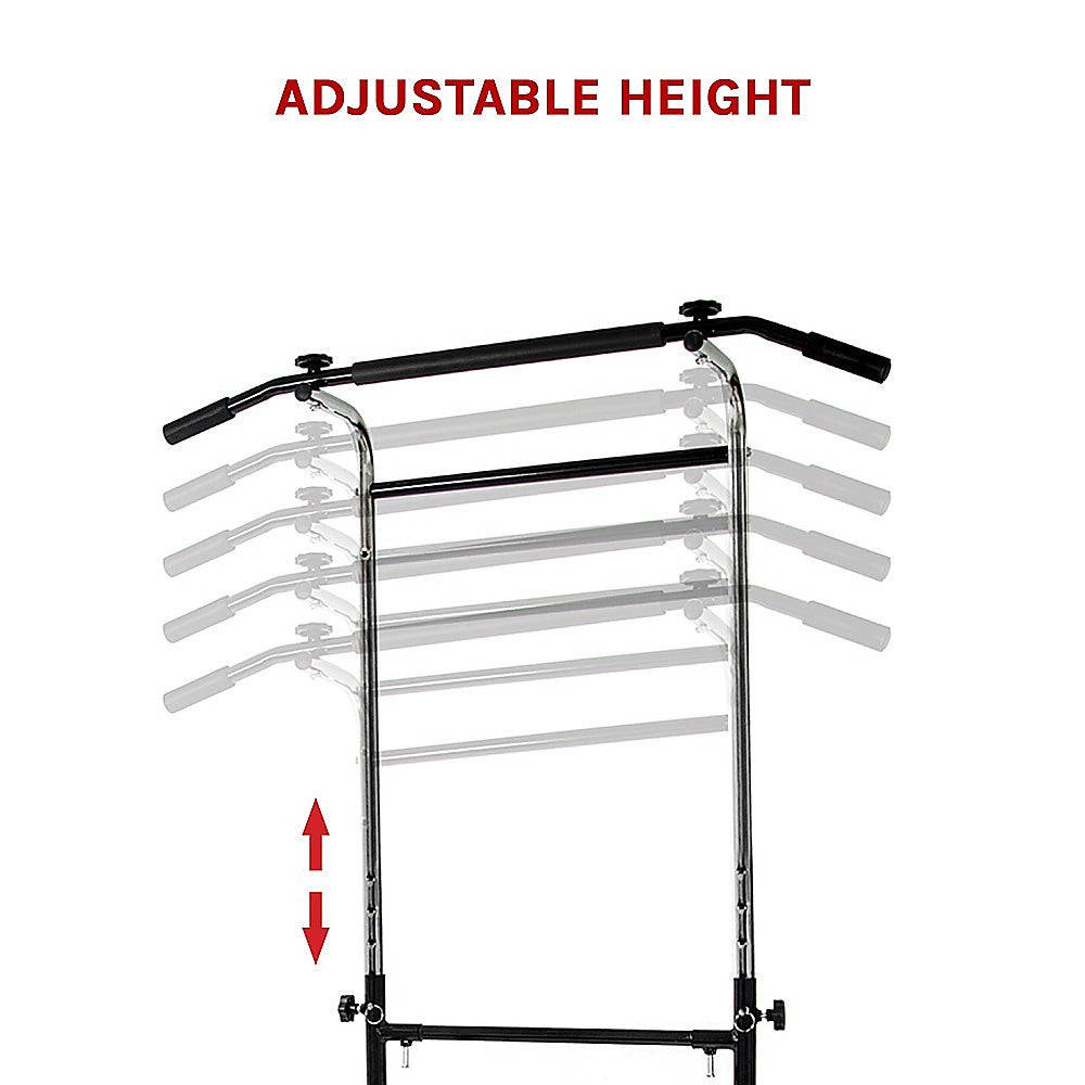 Adjustable Power Tower Dip Bar Pull Up Stand Fitness Station - SILBERSHELL