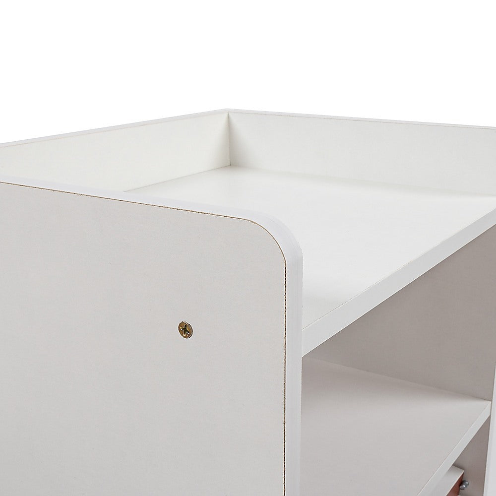 Bedside Tables Drawers Side Table Bedroom Furniture Nightstand White Unit - SILBERSHELL